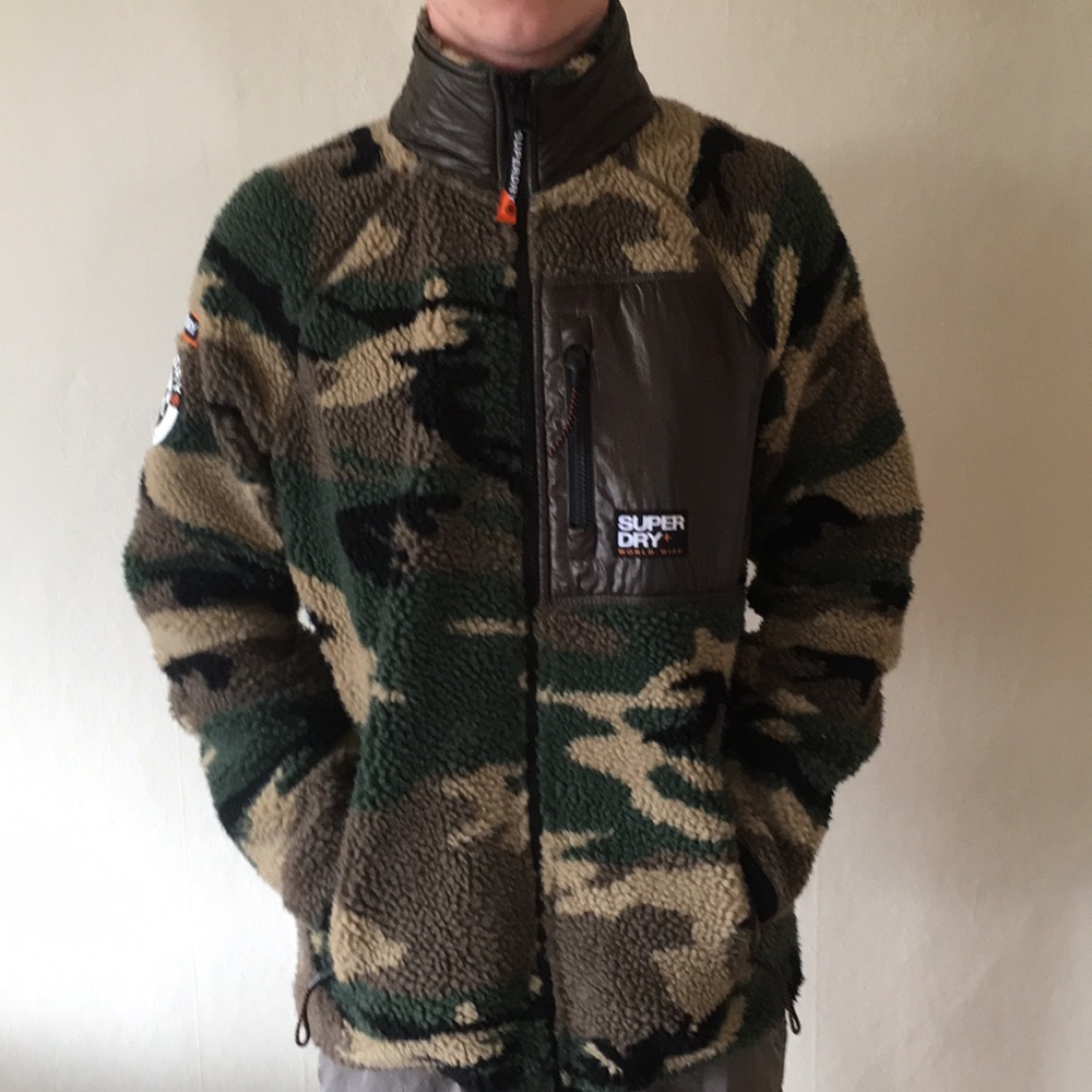 Camo superdry fleece jacket
